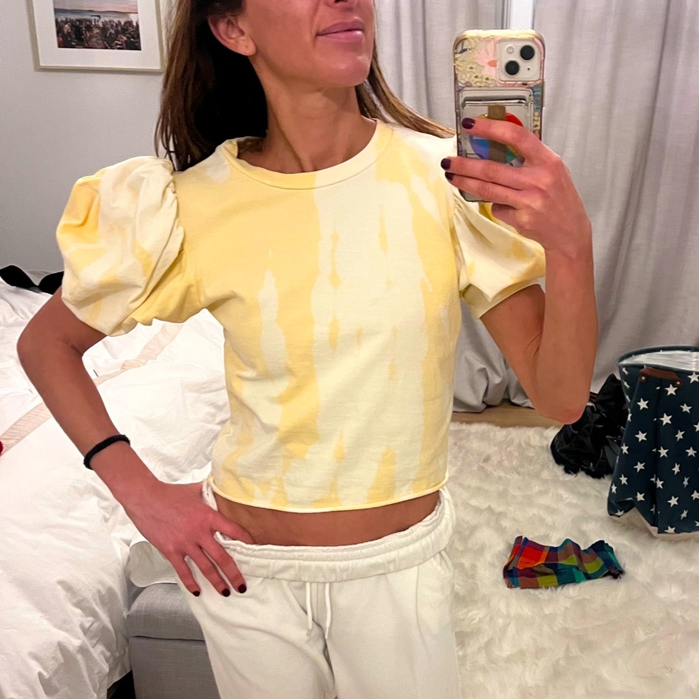 All Saints Puffed Sleeve Top
